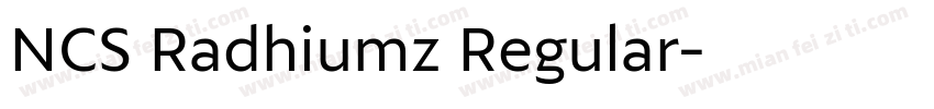 NCS Radhiumz Regular字体转换